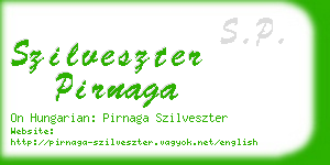 szilveszter pirnaga business card